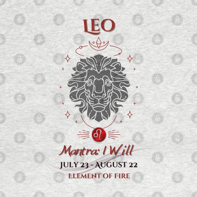 Zodiac Leo Mantra by Mazzlo Shop